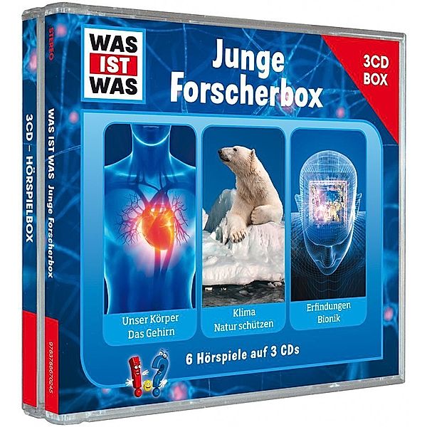 WAS IST WAS 3-CD-Hörspielbox. Junge Forscherbox,Audio-CD, Manfred Baur, Kurt Haderer, Matthias Falk