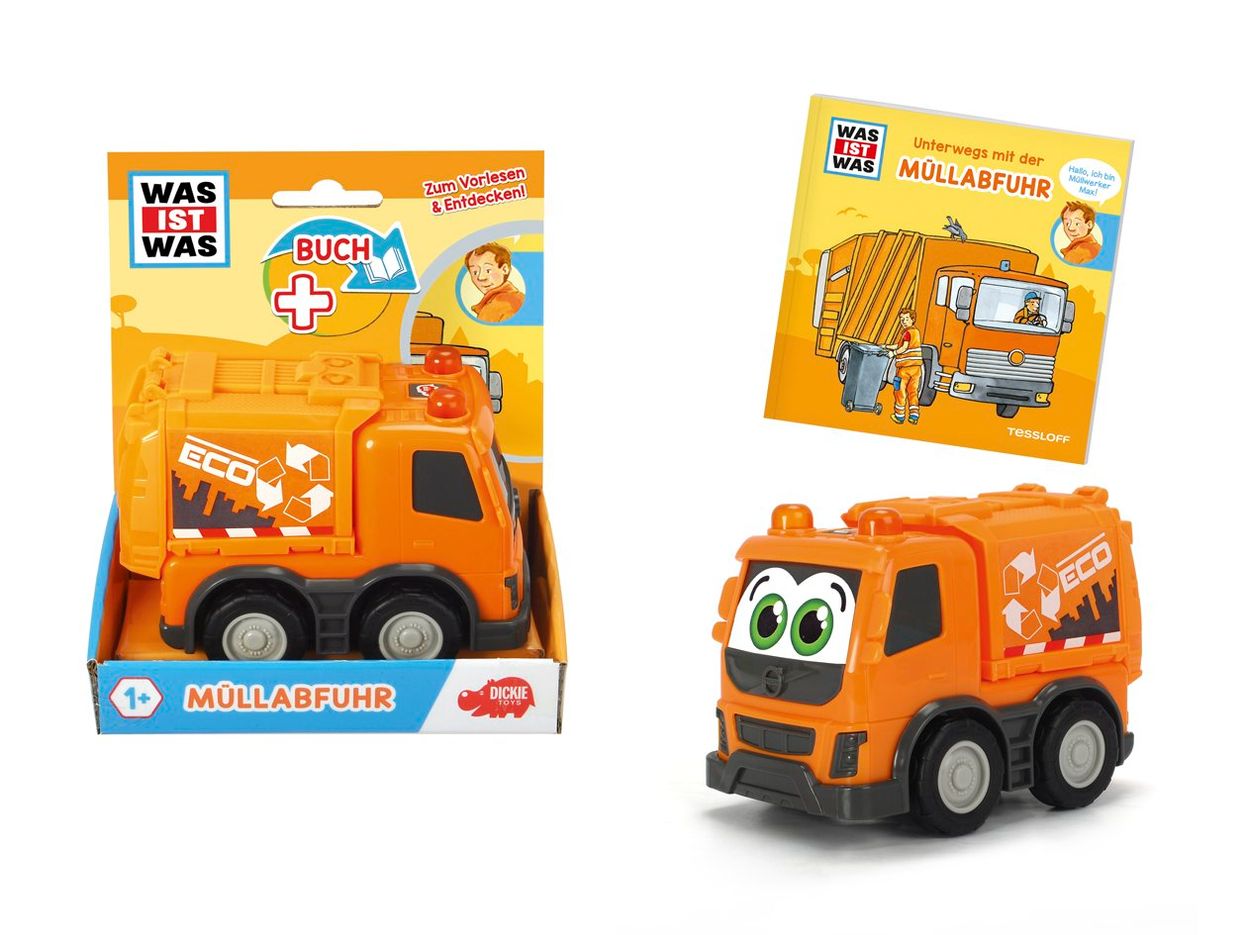 WAS IST WAS Dickie Toys Müllabfuhr. Set Fahrzeug + Buch | Weltbild.de