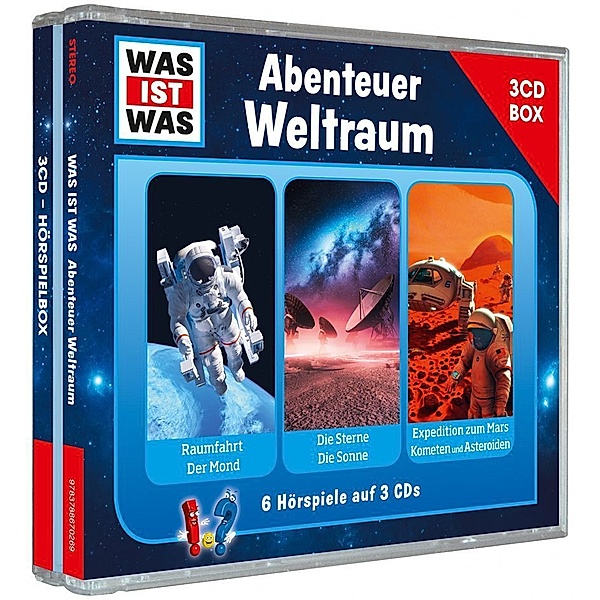 Was ist was Hörspielbox: Abenteuer Weltraum (3 CDs), Manfred Baur, Matthias Falk, Kurt Haderer