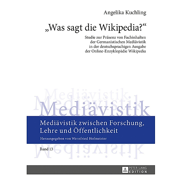 Was sagt die Wikipedia?, MA, Angelika Kuchling