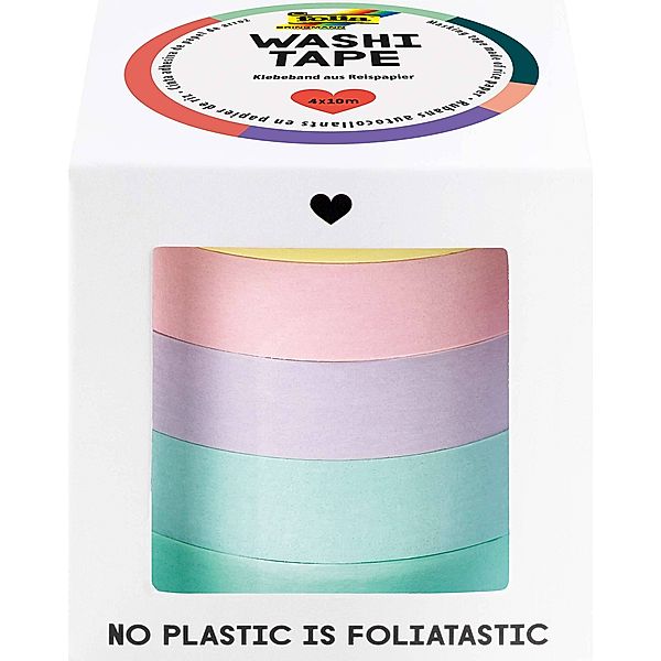 folia Washi-Tape COLOUR PASTELL 5 Rollen