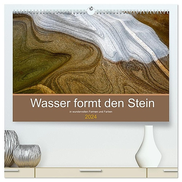 Wasser formt den Stein (hochwertiger Premium Wandkalender 2024 DIN A2 quer), Kunstdruck in Hochglanz, Jana Gerhardt Photography