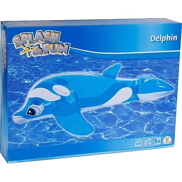 Splash & Fun Wasser-Reittier DELPHIN (150x80cm) in blau