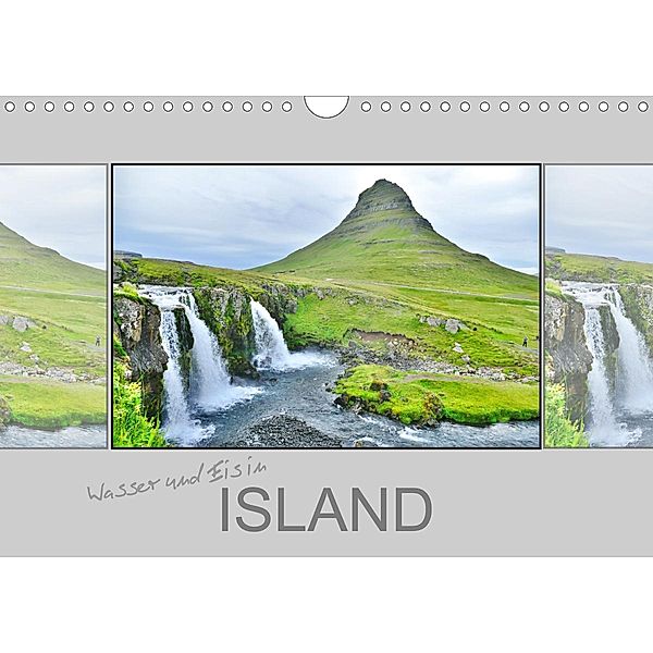 Wasser und Eis in Island (Wandkalender 2021 DIN A4 quer), Travelina