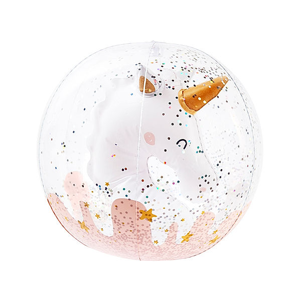 SUNNYLIFE Wasserball 3D SEAHORSE UNICORN (Ø32cm) in transparent