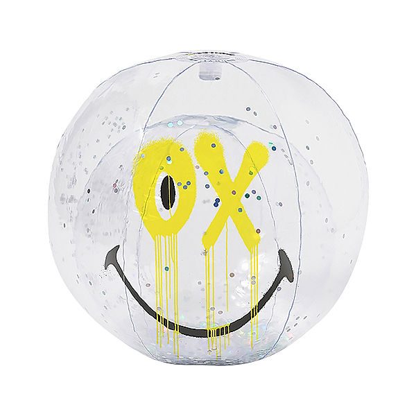 SUNNYLIFE Wasserball 50th Birthday 3D SMILEY (Ø35 cm) in gelb