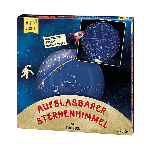 moses Verlag Wasserball STERNENHIMMEL (Ø28) mit LED-Licht