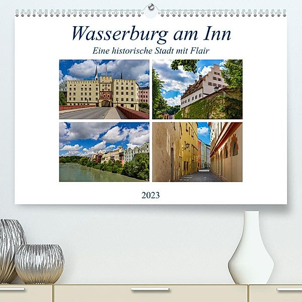 Wasserburg am Inn (Premium, hochwertiger DIN A2 Wandkalender 2023, Kunstdruck in Hochglanz), Ursula Di Chito
