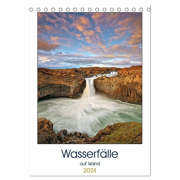 Wasserfälle auf Island (Tischkalender 2024 DIN A5 hoch), CALVENDO Monatskalender, Rainer Großkopf