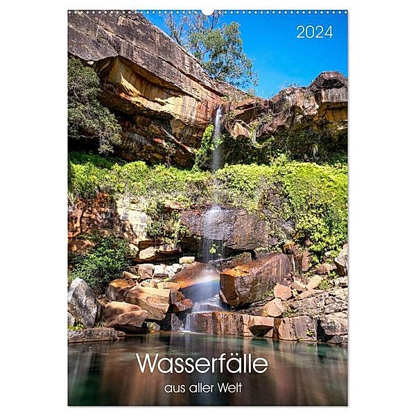 Wasserfälle aus aller Welt (Wandkalender 2024 DIN A2 hoch), CALVENDO Monatskalender, Christina Fink