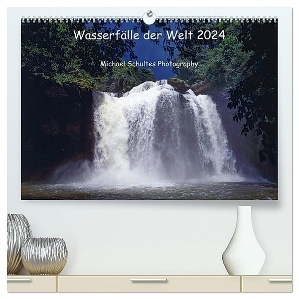 Wasserfälle der Welt 2024 (hochwertiger Premium Wandkalender 2024 DIN A2 quer), Kunstdruck in Hochglanz, Michael Schultes