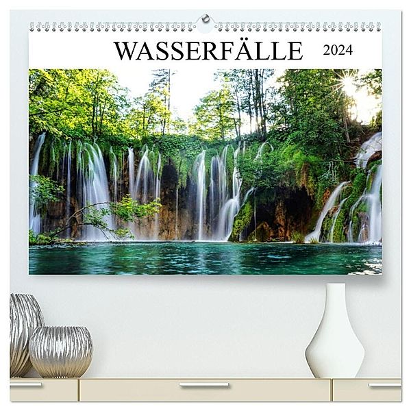 Wasserfälle - die schönsten Wasserfälle der Welt (hochwertiger Premium Wandkalender 2024 DIN A2 quer), Kunstdruck in Hochglanz, Franziska Hoppe