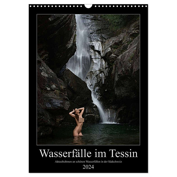 Wasserfälle im Tessin - Aktaufnahmen an schönen Wasserfällen in der Südschweiz (Wandkalender 2024 DIN A3 hoch), CALVENDO Monatskalender, Martin Zurmühle