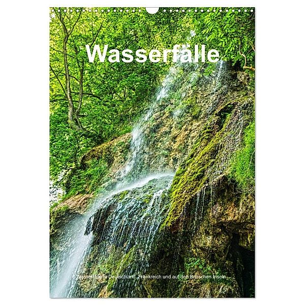 Wasserfälle in Deutschland, Frankreich und auf den Britischen Inseln (Wandkalender 2024 DIN A3 hoch), CALVENDO Monatskalender, Mark Bangert
