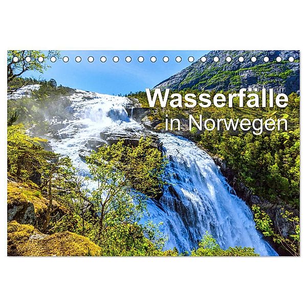 Wasserfälle in Norwegen (Tischkalender 2024 DIN A5 quer), CALVENDO Monatskalender, Jürgen Feuerer