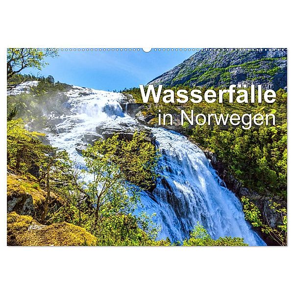 Wasserfälle in Norwegen (Wandkalender 2024 DIN A2 quer), CALVENDO Monatskalender, Jürgen Feuerer