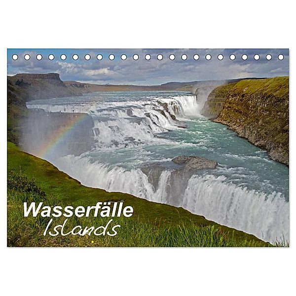 Wasserfälle Islands (Tischkalender 2024 DIN A5 quer), CALVENDO Monatskalender, Leon Uppena