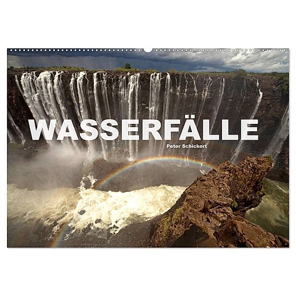 Wasserfälle (Wandkalender 2024 DIN A2 quer), CALVENDO Monatskalender, Peter Schickert