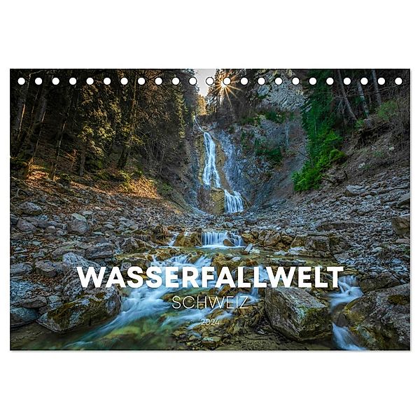 Wasserfallwelt Schweiz (Tischkalender 2024 DIN A5 quer), CALVENDO Monatskalender, Calvendo, SIMON SCHUHMACHER