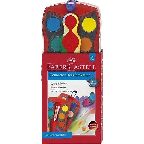 Faber-Castell Wasserfarbkasten CONNECTOR 24 Farben inkl. Deckweiß