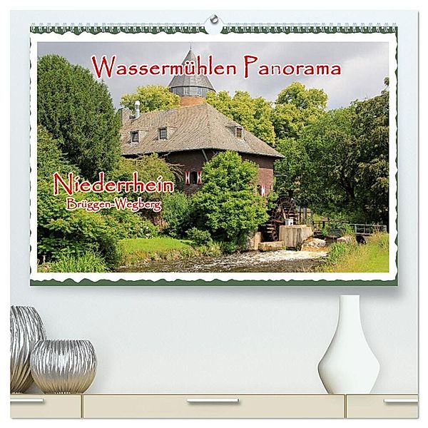 Wassermühlen Panorama Niederrhein Brüggen-Wegberg (hochwertiger Premium Wandkalender 2024 DIN A2 quer), Kunstdruck in Hochglanz, mitifoto, Michael Jäger