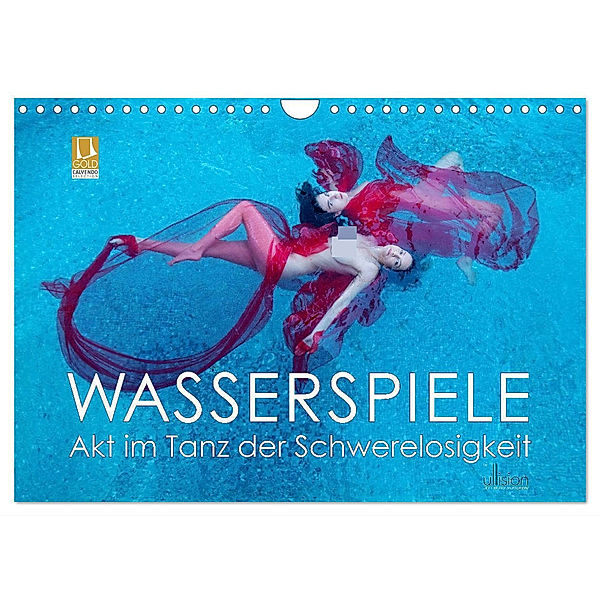 Wasserspiele - Akt im Tanz der Schwerelosigkeit (Wandkalender 2025 DIN A4 quer), CALVENDO Monatskalender, Calvendo, Ulrich Allgaier