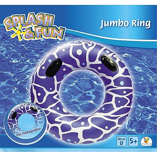 Splash & Fun Wasserspielzeug JUMBO RING (Ø80cm) mit Griffen in blau