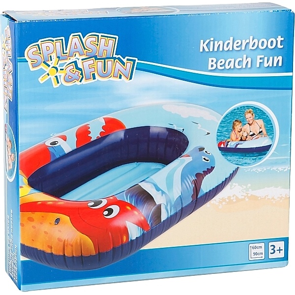 Splash & Fun Wasserspielzeug KINDERBOOT (95x60cm) in blau