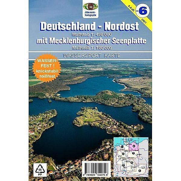 Wassersport-Wanderkarte / Deutschland Nordost für Kanu- und Rudersport, Erhard Jübermann