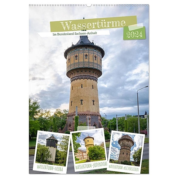 Wassertürme (Wandkalender 2024 DIN A2 hoch), CALVENDO Monatskalender, Steffen Gierok-Latniak ; Magic-Artist-Design
