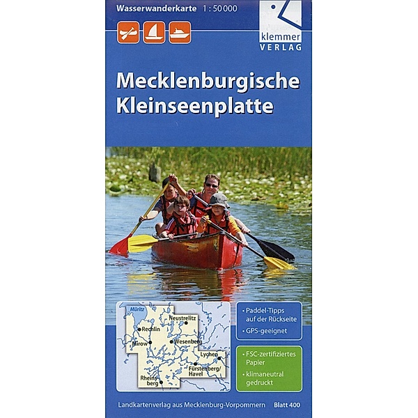 Wasserwanderkarte Mecklenburgische Kleinseenplatte
