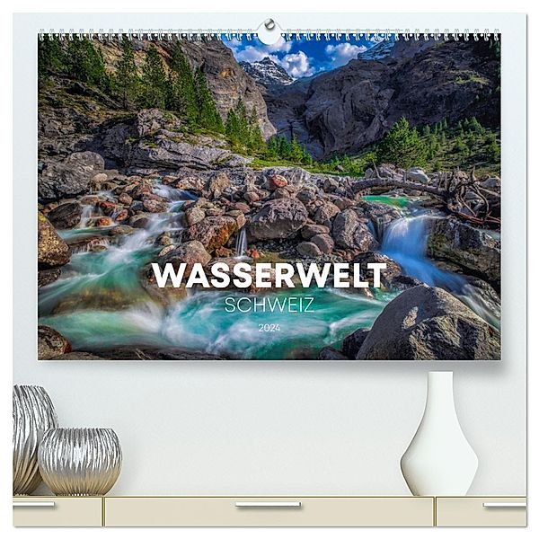 Wasserwelt Schweiz (hochwertiger Premium Wandkalender 2024 DIN A2 quer), Kunstdruck in Hochglanz, Calvendo, SIMON SCHUHMACHER