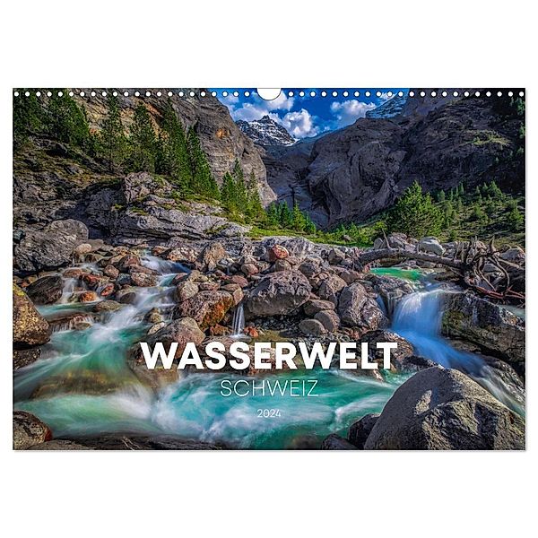 Wasserwelt Schweiz (Wandkalender 2024 DIN A3 quer), CALVENDO Monatskalender, Calvendo, SIMON SCHUHMACHER