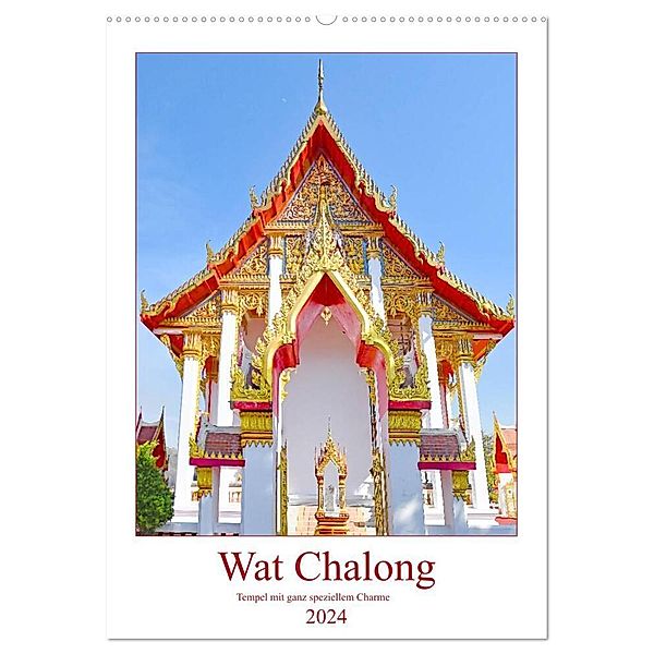 Wat Chalong - Tempel mit ganz speziellem Charme (Wandkalender 2024 DIN A2 hoch), CALVENDO Monatskalender, Nina Schwarze