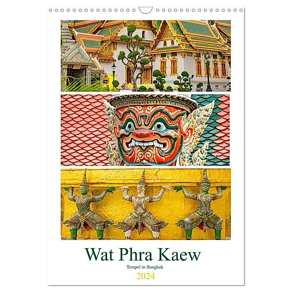 Wat Phra Kaew - Tempel in Bangkok (Wandkalender 2024 DIN A3 hoch), CALVENDO Monatskalender, Nina Schwarze