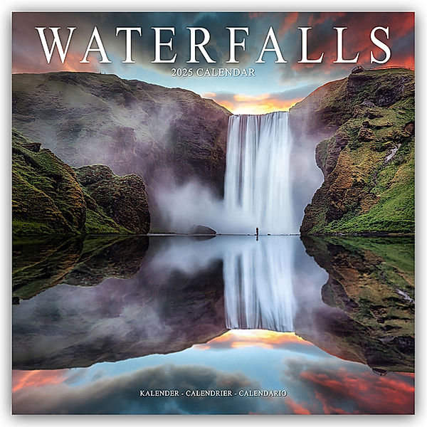 Waterfalls - Wasserfälle 2025 - 16-Monatskalender, Avonside Publishing Ltd