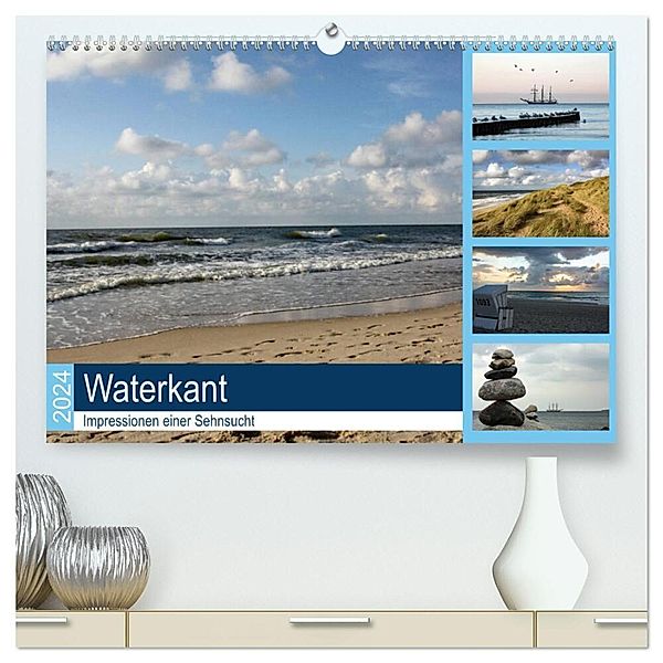 Waterkant - Impressionen einer Sehnsucht (hochwertiger Premium Wandkalender 2024 DIN A2 quer), Kunstdruck in Hochglanz, Silvia Hahnefeld