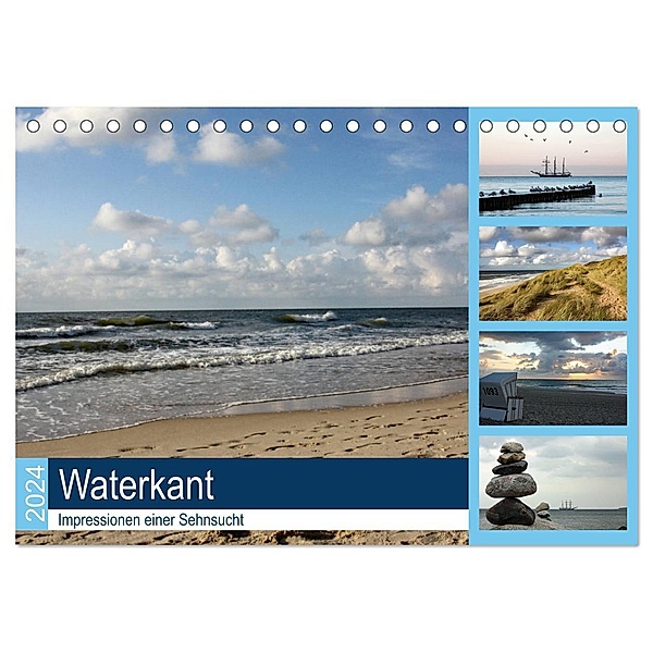 Waterkant - Impressionen einer Sehnsucht (Tischkalender 2024 DIN A5 quer), CALVENDO Monatskalender, Silvia Hahnefeld