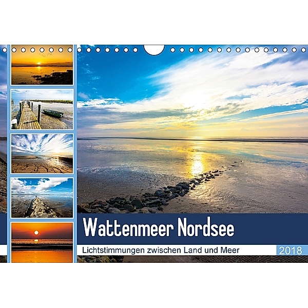 Wattenmeer Nordsee - Lichtstimmungen zwischen Land und Meer (Wandkalender 2018 DIN A4 quer), Andrea Dreegmeyer