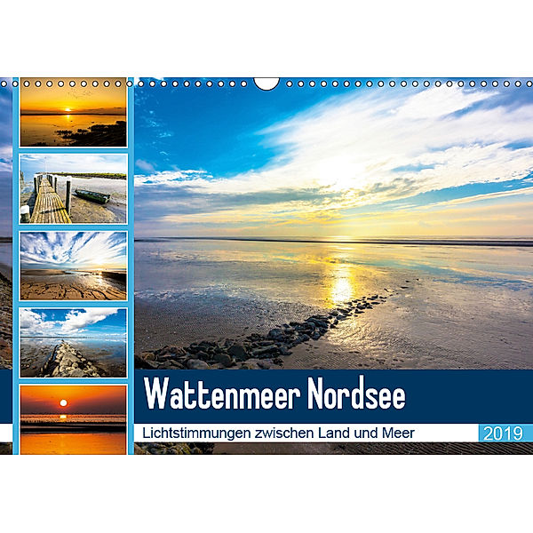Wattenmeer Nordsee - Lichtstimmungen zwischen Land und Meer (Wandkalender 2019 DIN A3 quer), Andrea Dreegmeyer