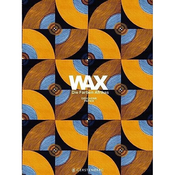 WAX Geschenkpapier, Die Farben Afrikas - Motiv Orange-blaue Kreise