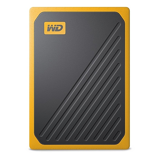 WD - Western Digital Mobile SSD-Festplatte My Passport Go, 500GB, USB 3.0, Bernsteingelb