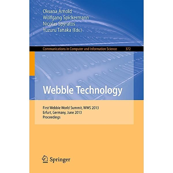 Webble Technology / Communications in Computer and Information Science Bd.372