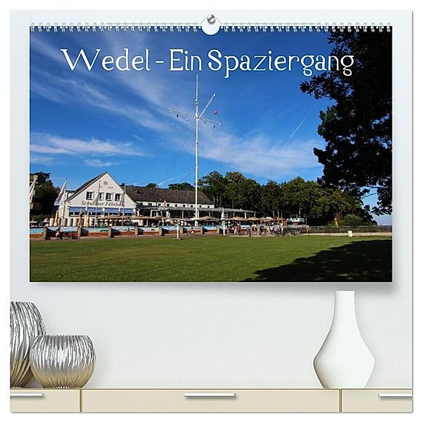 Wedel - Ein Spaziergang (hochwertiger Premium Wandkalender 2025 DIN A2 quer), Kunstdruck in Hochglanz, Calvendo, Heike Springer