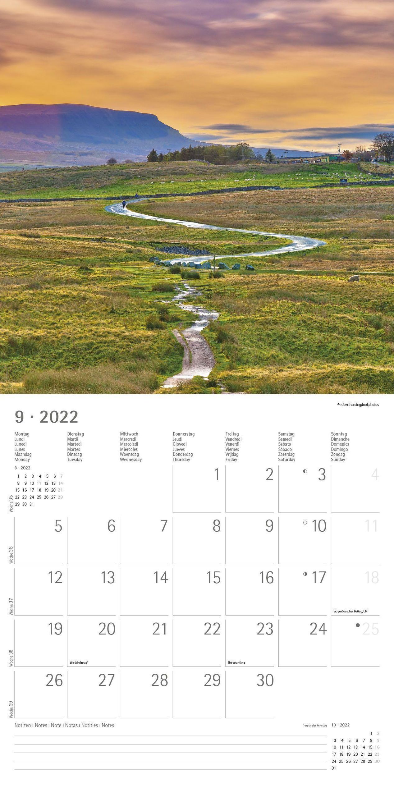 Wege 2022 - Broschürenkalender 30x30 cm 30x60 geöffnet - Kalender mit Platz  für Notizen - Paths - Bildkalender - Wandp - Kalender bestellen