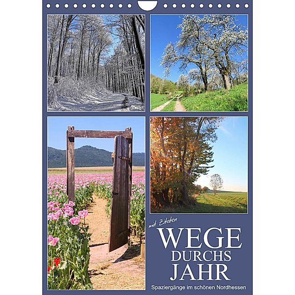 Wege durchs Jahr - Spaziergänge im schönen Nordhessen (Wandkalender 2023 DIN A4 hoch), Sabine Löwer