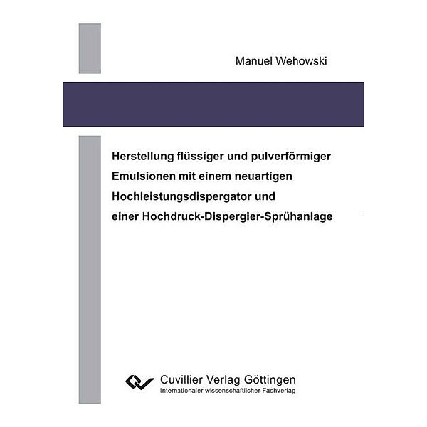 Wehowski, M: Herstellung flüssiger und pulverförmiger, Manuel Wehowski