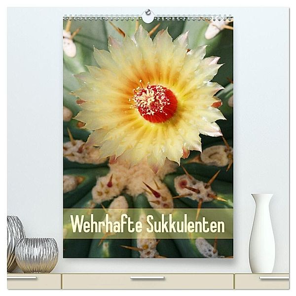 Wehrhafte Sukkulenten (hochwertiger Premium Wandkalender 2024 DIN A2 hoch), Kunstdruck in Hochglanz, Gisela Kruse