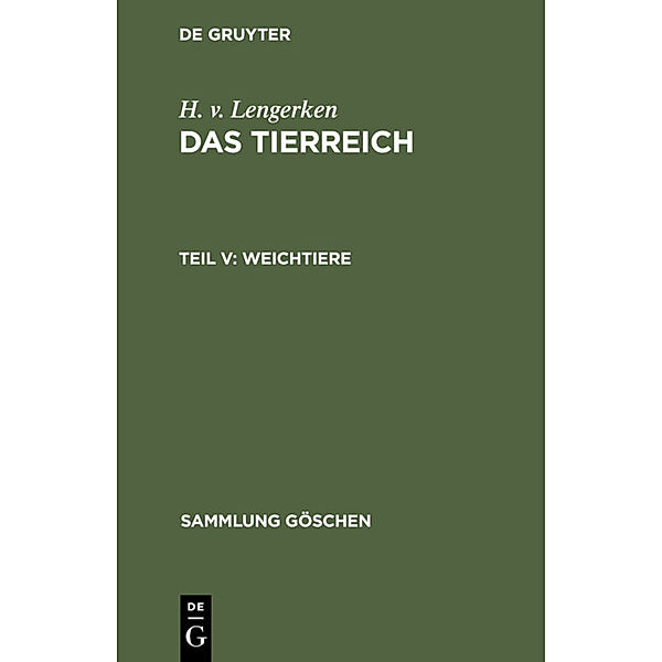 Weichtiere, H. v. Lengerken