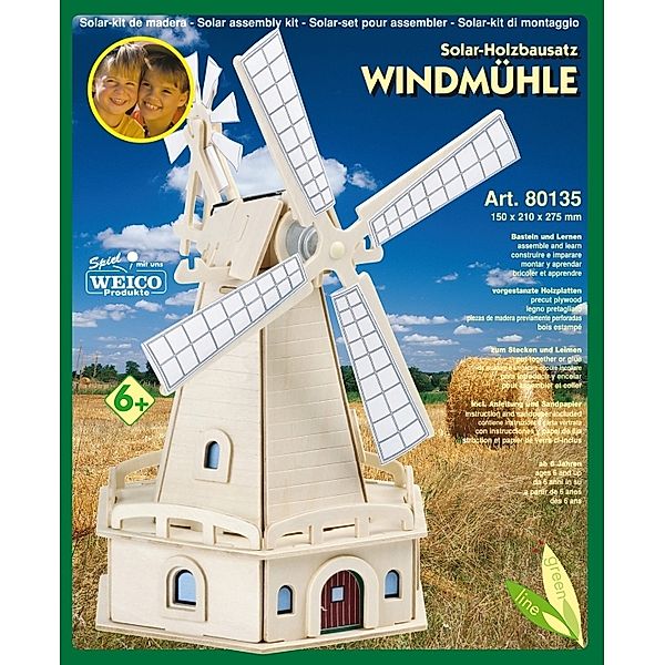 Weico Holzbausatz Solarantrieb Windmühle Friesland